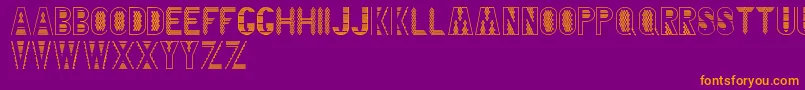 BlankenshipFinalType Font – Orange Fonts on Purple Background