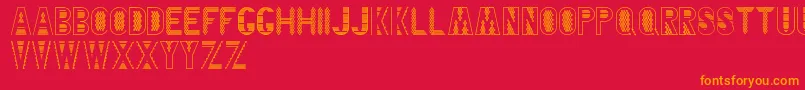 BlankenshipFinalType Font – Orange Fonts on Red Background
