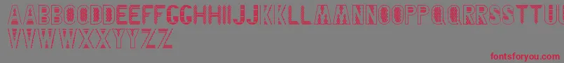 フォントBlankenshipFinalType – 赤い文字の灰色の背景