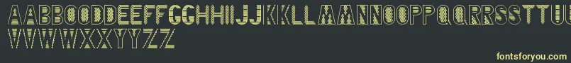 フォントBlankenshipFinalType – 黒い背景に黄色の文字