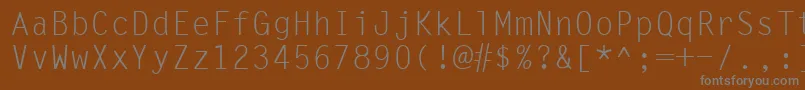 Шрифт LettergothicRegular – серые шрифты на коричневом фоне