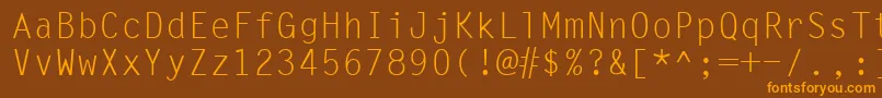 Шрифт LettergothicRegular – оранжевые шрифты на коричневом фоне