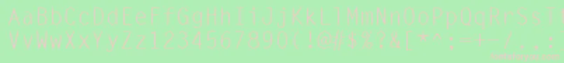 LettergothicRegular Font – Pink Fonts on Green Background