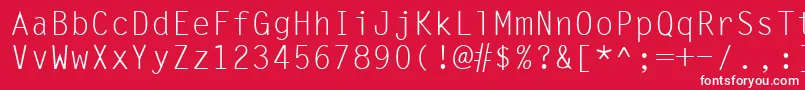 LettergothicRegular Font – White Fonts on Red Background