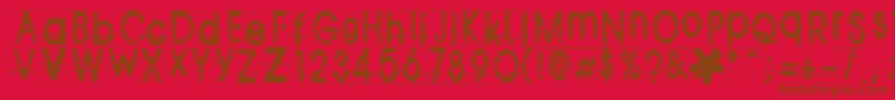 Tomva Font – Brown Fonts on Red Background