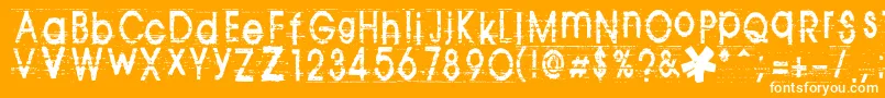 Tomva Font – White Fonts on Orange Background