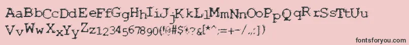 Noisebab Font – Black Fonts on Pink Background