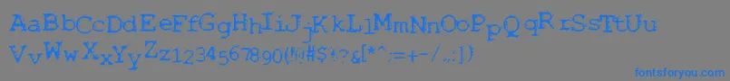Noisebab Font – Blue Fonts on Gray Background