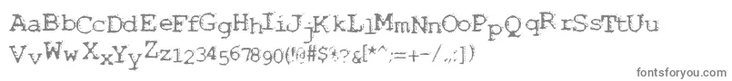 フォントNoisebab – 白い背景に灰色の文字