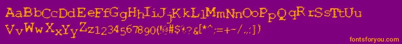 Noisebab Font – Orange Fonts on Purple Background