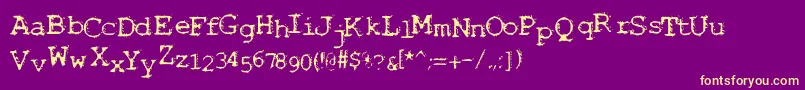 Noisebab Font – Yellow Fonts on Purple Background