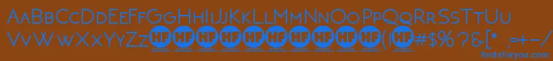 NeotericBoldDemoVersion Font – Blue Fonts on Brown Background