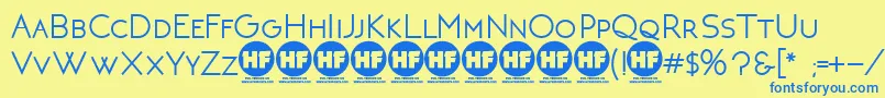 NeotericBoldDemoVersion Font – Blue Fonts on Yellow Background