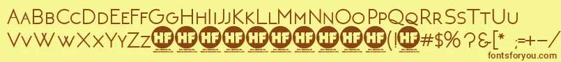 NeotericBoldDemoVersion Font – Brown Fonts on Yellow Background