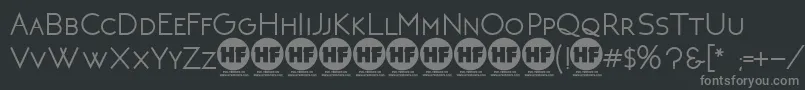 NeotericBoldDemoVersion-fontti – harmaat kirjasimet mustalla taustalla