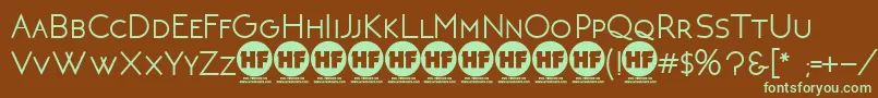 NeotericBoldDemoVersion Font – Green Fonts on Brown Background