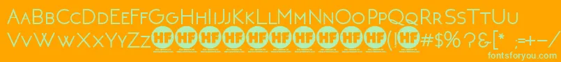 NeotericBoldDemoVersion Font – Green Fonts on Orange Background
