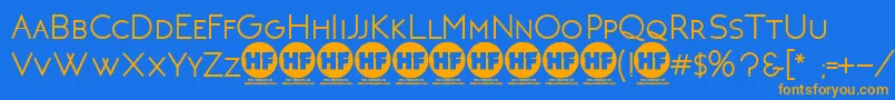 NeotericBoldDemoVersion Font – Orange Fonts on Blue Background