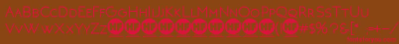 NeotericBoldDemoVersion Font – Red Fonts on Brown Background