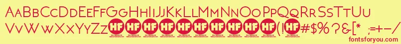 NeotericBoldDemoVersion Font – Red Fonts on Yellow Background