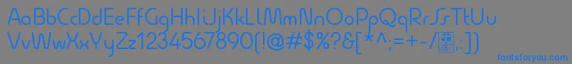 フォントQuesatRegularDemo – 灰色の背景に青い文字