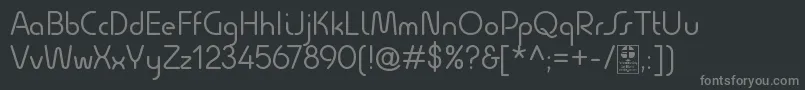 フォントQuesatRegularDemo – 黒い背景に灰色の文字