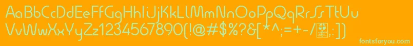 QuesatRegularDemo Font – Green Fonts on Orange Background