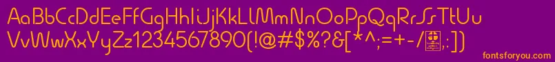 QuesatRegularDemo Font – Orange Fonts on Purple Background