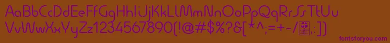 QuesatRegularDemo Font – Purple Fonts on Brown Background