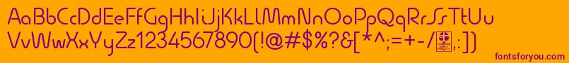 QuesatRegularDemo Font – Purple Fonts on Orange Background
