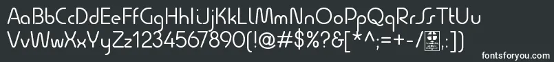 フォントQuesatRegularDemo – 黒い背景に白い文字