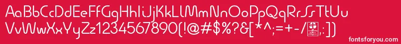 QuesatRegularDemo Font – White Fonts on Red Background