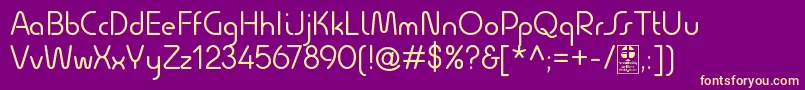 QuesatRegularDemo Font – Yellow Fonts on Purple Background