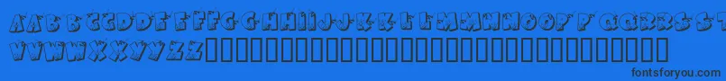 KrFirefighterRon Font – Black Fonts on Blue Background