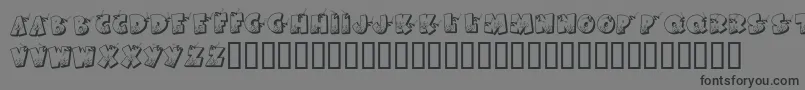 Шрифт KrFirefighterRon – чёрные шрифты на сером фоне