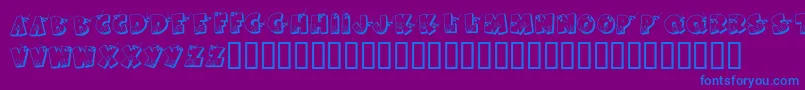 KrFirefighterRon Font – Blue Fonts on Purple Background