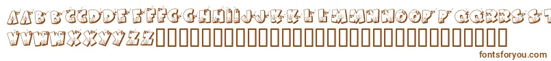 Шрифт KrFirefighterRon – коричневые шрифты на белом фоне