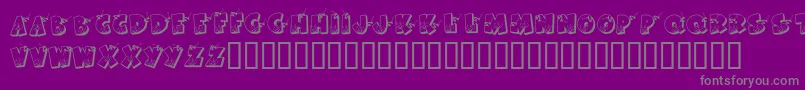 KrFirefighterRon Font – Gray Fonts on Purple Background
