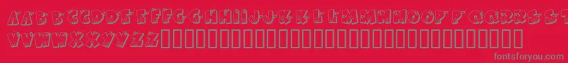 KrFirefighterRon Font – Gray Fonts on Red Background