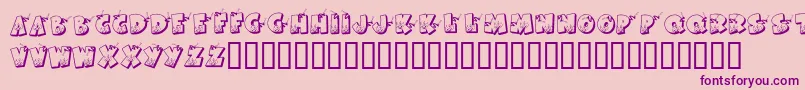 KrFirefighterRon Font – Purple Fonts on Pink Background