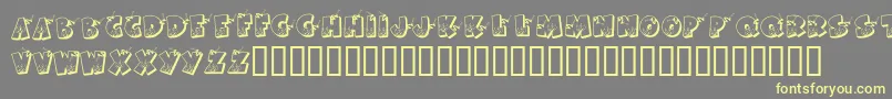 KrFirefighterRon Font – Yellow Fonts on Gray Background