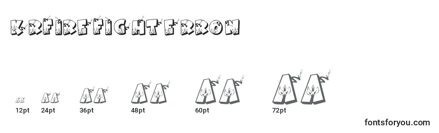 Размеры шрифта KrFirefighterRon