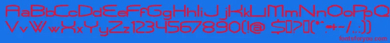 Rubbn Font – Red Fonts on Blue Background