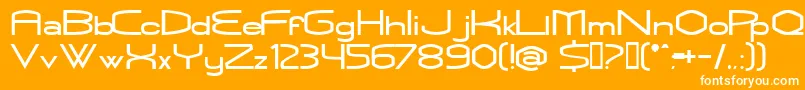 Rubbn Font – White Fonts on Orange Background