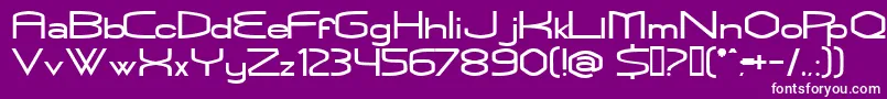 Rubbn Font – White Fonts on Purple Background