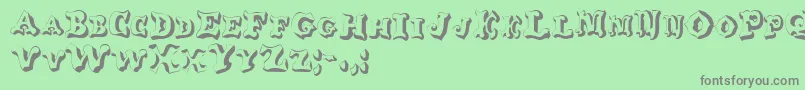 GeGlob Font – Gray Fonts on Green Background