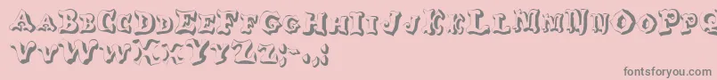 GeGlob Font – Gray Fonts on Pink Background