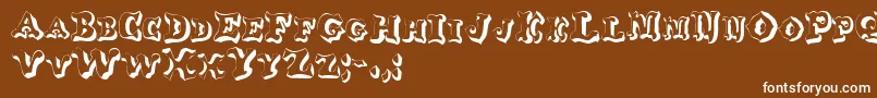 GeGlob Font – White Fonts on Brown Background