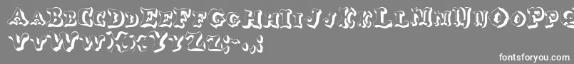 フォントGeGlob – 灰色の背景に白い文字