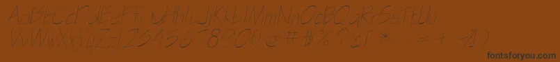 fuente GasparillasskItalic – Fuentes Negras Sobre Fondo Marrón